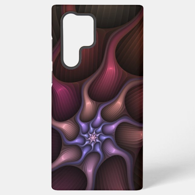 Magical Shiny Abstract Striped Colorful Fractal Samsung Galaxy Case (Back)