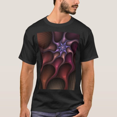 Magical Shiny Abstract Striped Colorful Fractal T_Shirt