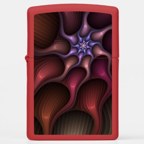 Magical Shiny Abstract Striped Colorful Fractal Zippo Lighter