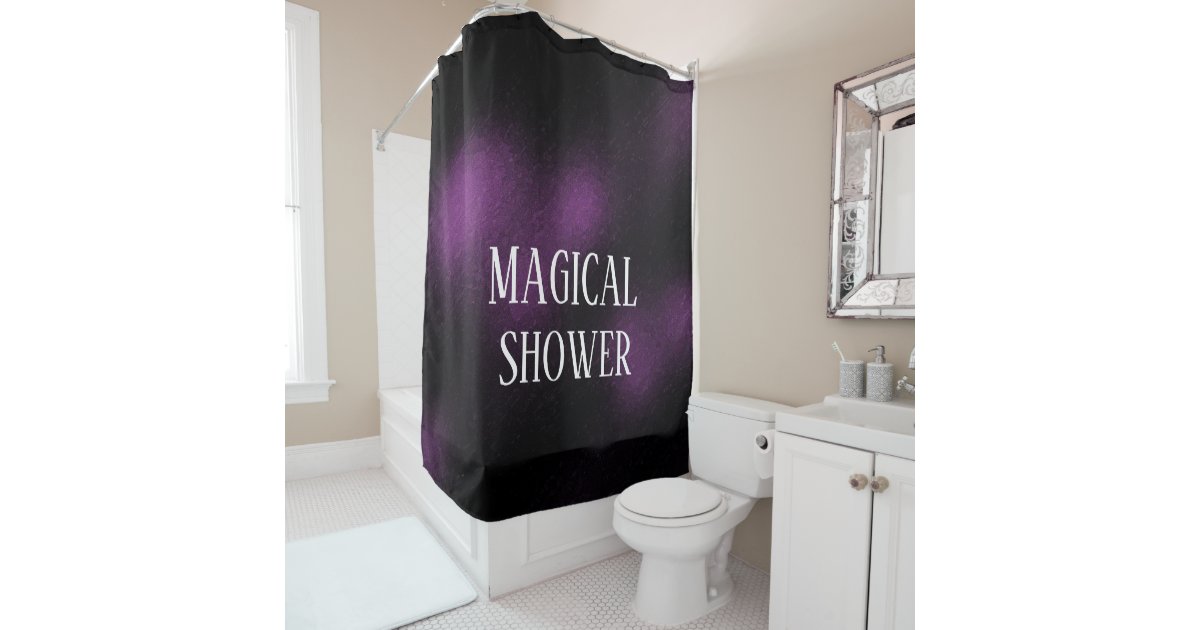 MAGICAL SHOWER Cool Dark Purple Shower Curtain Zazzle