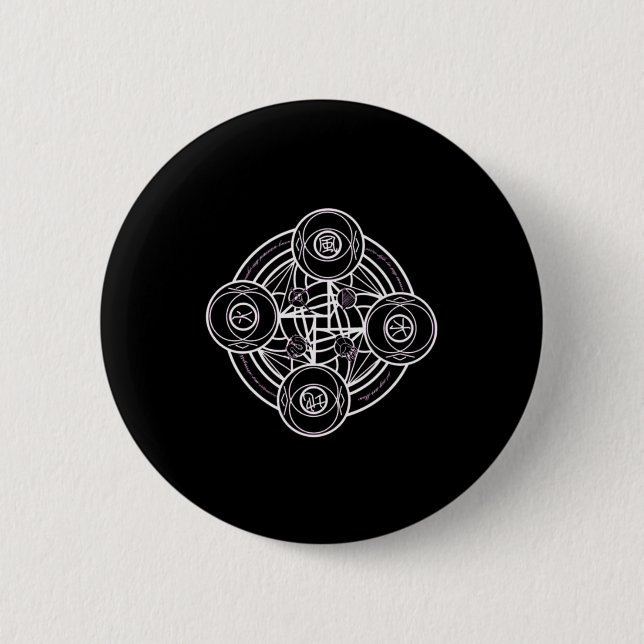 Magical Sigil (seal) Sticker18  Button (Front)