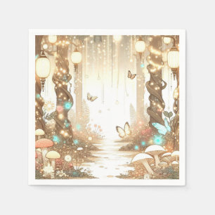Magical Simple Enchanted Forest Baby Shower Napkins