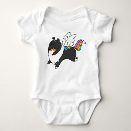 Magical Sirius Rainbow Collie Baby Bodysuit