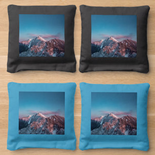 Magical sky above mountain Storžič, Slovenia Cornhole Bags