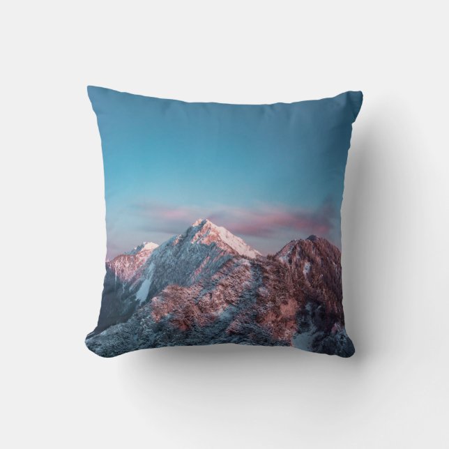 Magical sky above mountain Storžič, Slovenia Throw Pillow (Front)
