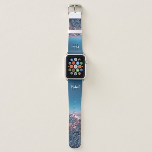 Magical sky monogram mountain Storžič Slovenia Apple Watch Band