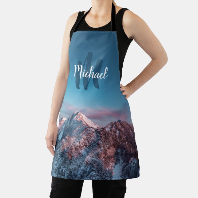 Magical sky monogram mountain Storžič Slovenia Apron (Insitu)