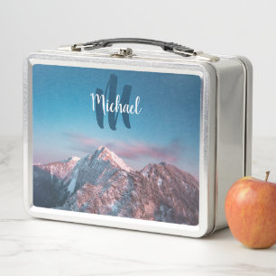 Magical sky monogram mountain Storžič Slovenia Metal Lunch Box