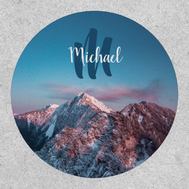 Magical sky monogram mountain Storžič Slovenia Patch (Front)