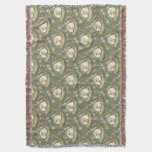 Magical Sleeping Bunny &amp; Fairies in the Forest Throw Blanket