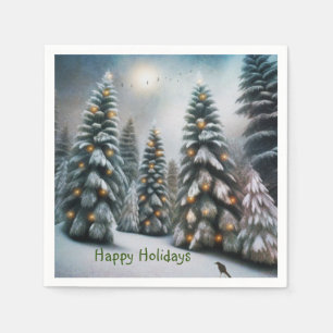 Magical Snow Forest Napkins