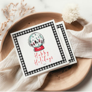 Magical Snow Globe Christmas Party Napkins