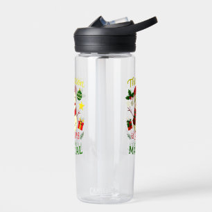 Magical Snowman Christmas Cozy Holiday Sports Gift Water Bottle