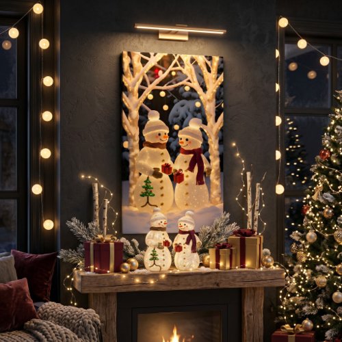 Magical Snowman Christmas Lights Foam Board