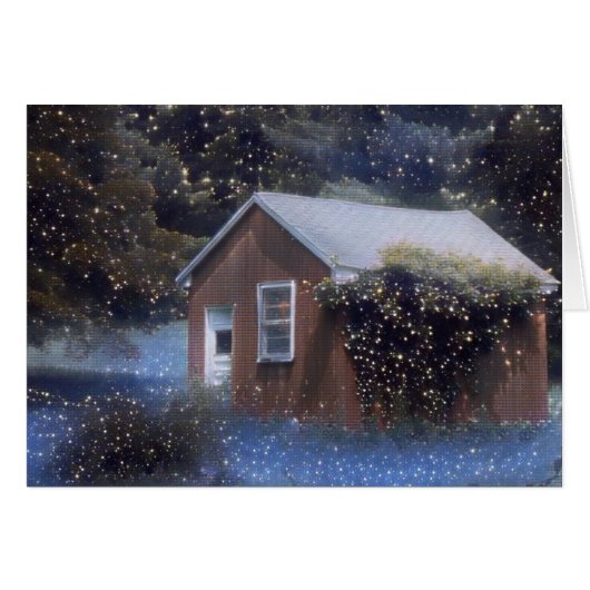 Magical Snowy Country Shed Cards (Front Horizontal)
