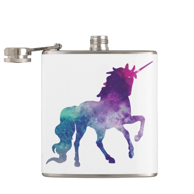 Magical Sparkly Prancing unicorn Flask (Opened)