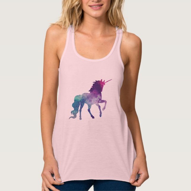 Magical Sparkly Prancing unicorn Tank Top (Front)