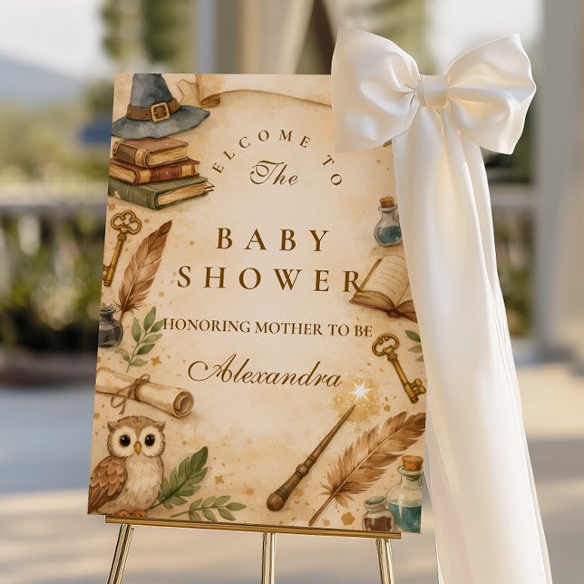 Magical Spellbook Wizard Baby Shower Foam Board (Creator Uploaded)