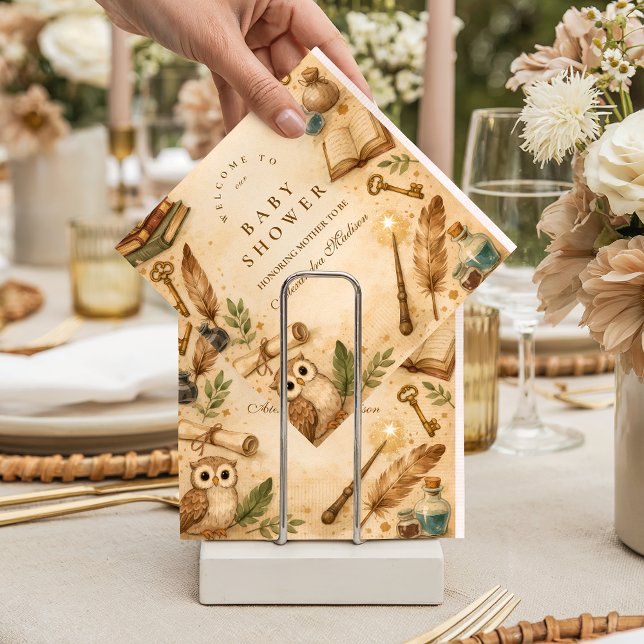 Magical Spellbook Wizard Baby Shower Napkins (Creator Uploaded)