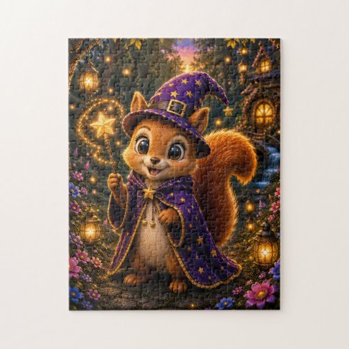 Magical Squirrel Wizard Jigsaw Puzzle