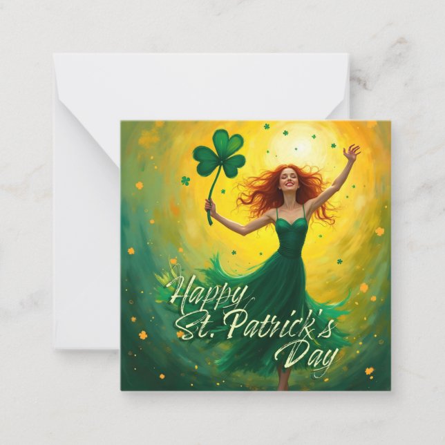 Magical St. Patrick's Day Note Card (Front)