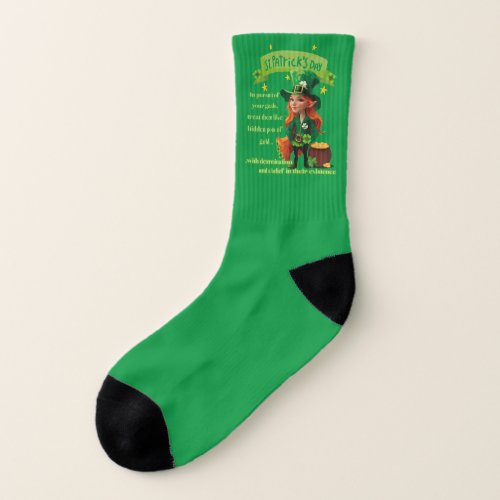 Magical St Patricks Day with a Charming Leprecha Socks