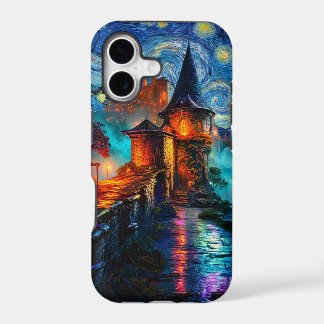 Magical Starry Night Castle Fantasy Art iPhone 17 Case