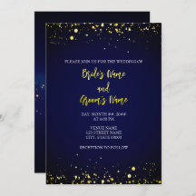Magical Starry Night Wedding Invitation