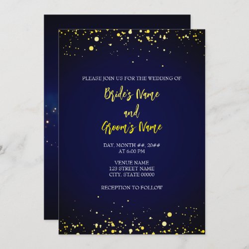 Magical Starry Night Wedding Invitation