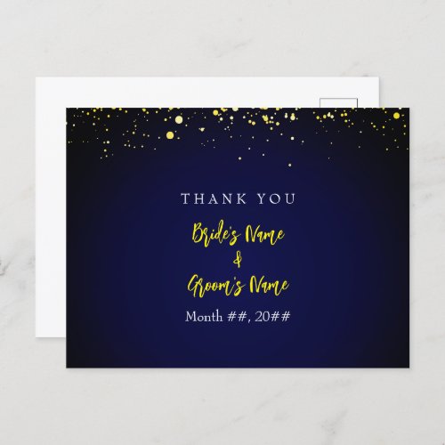 Magical Starry Night Wedding Thank You Card