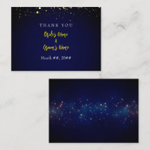 Magical Starry Night Wedding Thank You Card
