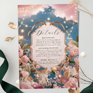 Magical Stars and Sparkles Modern Wedding Enclosure Card