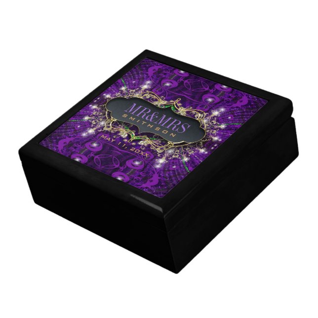 Magical Stars Delight Purple Party Favors Gift Box (Side)