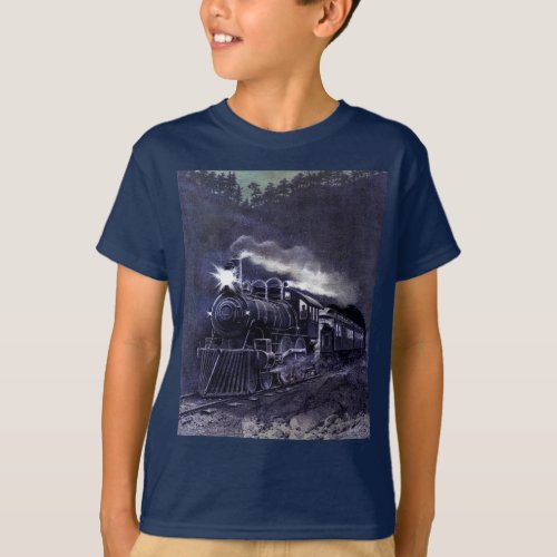 Magical Steam Engine Victorian Train T_Shirt