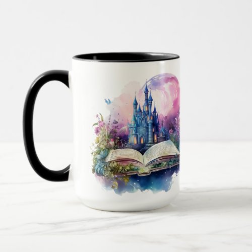 Magical storybook art Watercolor Fantasy Book Mug