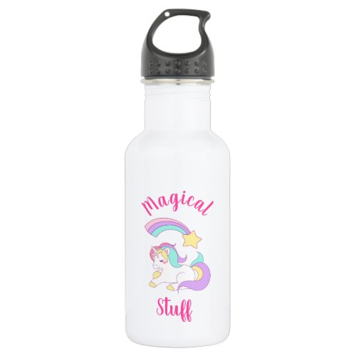Magical Stuff with Unicorn  Shooting Star Stainless Steel Water Bottle