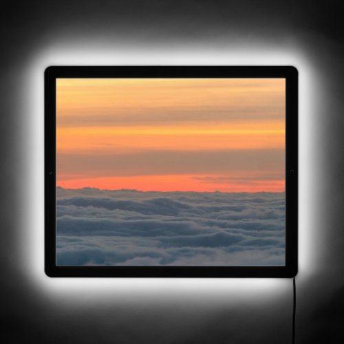 Magical sunset above the clouds LED sign