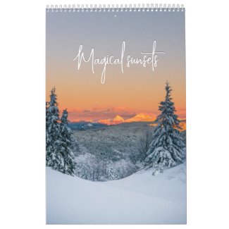 Magical sunsets landscape photo calendar