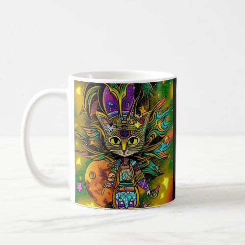 Magical Superhero Space Cat Personalized  Coffee Mug
