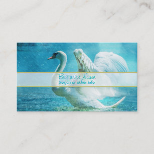 Magical Swan During a Summer Shower Business Card