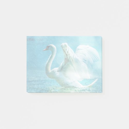 Magical Swan During a Summer Shower Post_it Notes