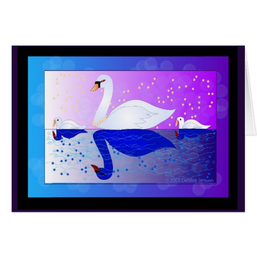Magical Swan Lake by Debbie Jensen Cards (Front Horizontal)