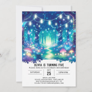 Magical Sweet Woodland Digital Birthday Invitation
