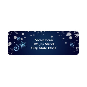 Magical Swirl Winter Wonderland Address Labels