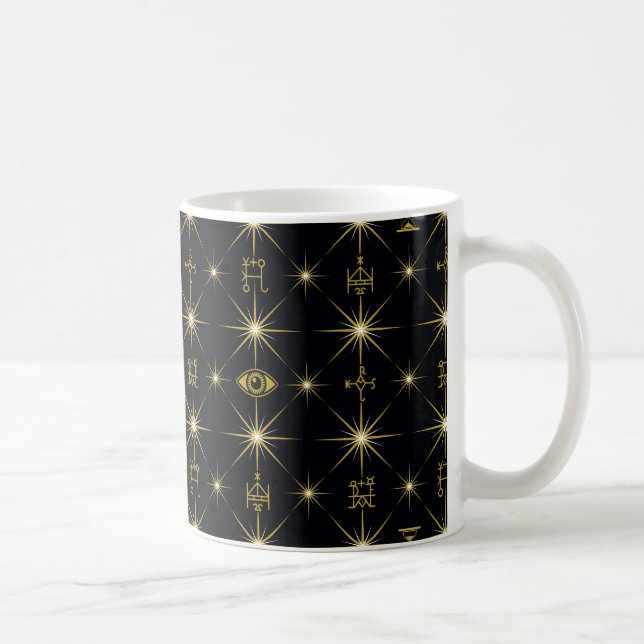 Magical Symbols Pattern Coffee Mug (Right)