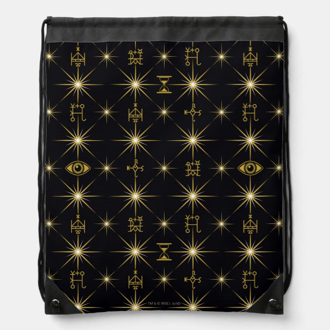 Magical Symbols Pattern Drawstring Bag (Front)