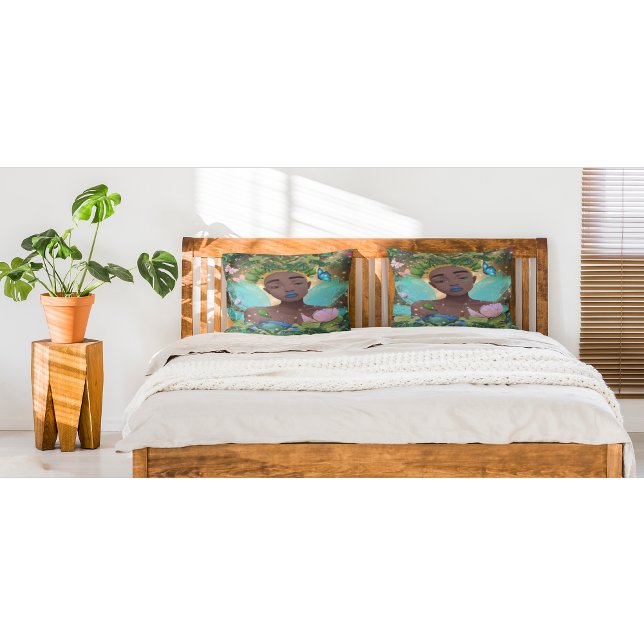 Magical Tale of an African American Black Fairy Pillow Case (Creator Uploaded)