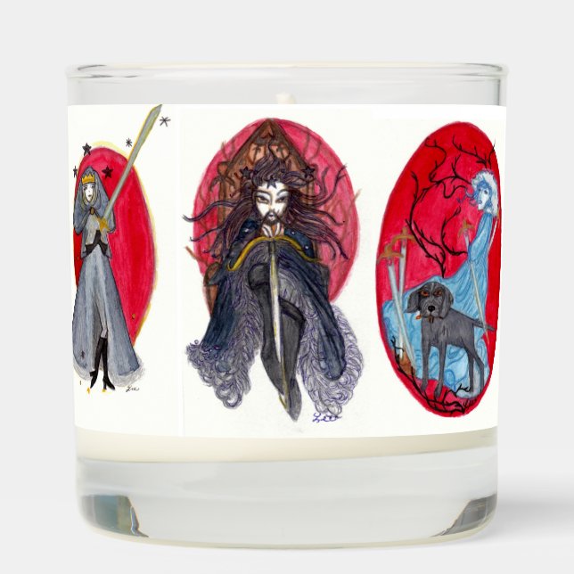 Magical Tarot Candle: Swords (Conquering, Action) Scented Candle (Right)