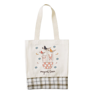 Magical Team Bunny Zazzle HEART Tote Bag