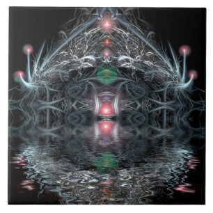 Magical Temple Visionary Art Ceramic Tile